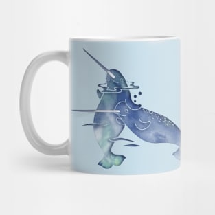 Blue Sea Narwhals Mug